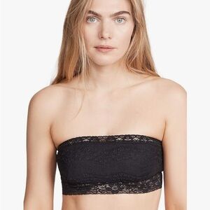 Lace Bandeau black Top bra bralette Free People sexy summer size XS beach vacay